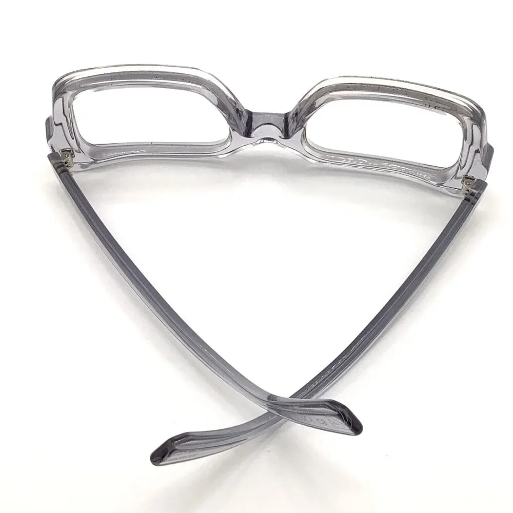 Kirk & Kirk Percy C8 Eyeglass Frames Clear Grey Square Acrylic 50-22 France
